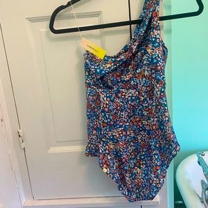 Summersalt side stroke garden party one piece swimsuit. SIZE 8